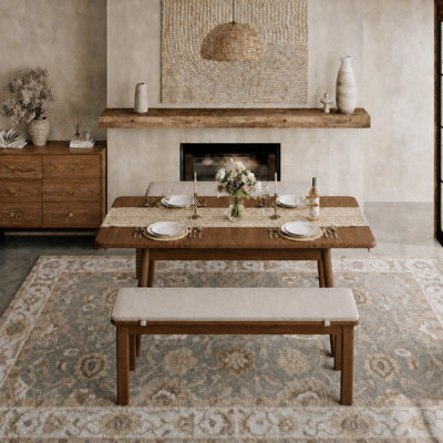 Anne Solid Wood Solid Wood Top Dining Set