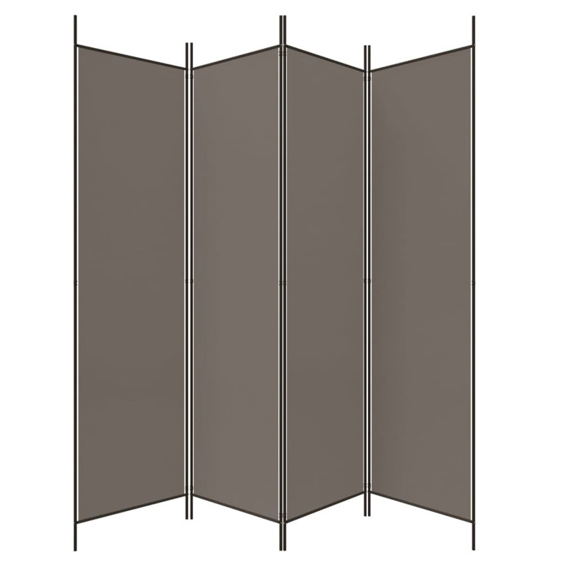 Cloison 4 panneaux vidaXL anthracite 78,7 po x 86,6 po, Anthracite, 4, H 86,6 po x l 78,7 po