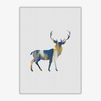 Deer Blue & Yellow - Print