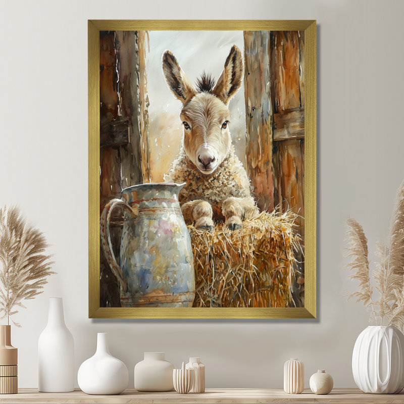 Dulcio - Animals Canvas Art Print, H 44 po x l 34 po, Reproduction encadrée d'une seule photo, Doré