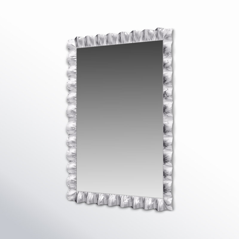 Theodore Metal Rectangle Mirror, 40" x 29.5", Silver