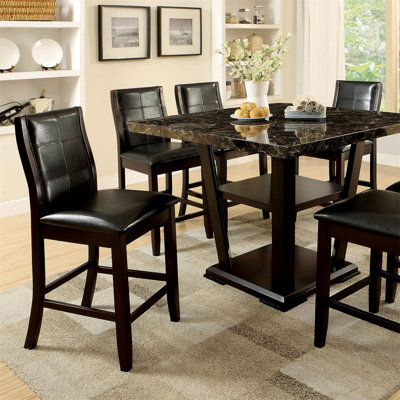 Sofije Side Chair in Black,Faux Leather Dining Chairs,Dining Room Chairs