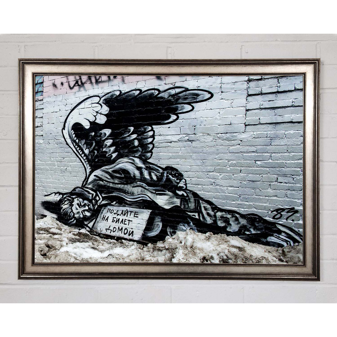 Russischer Banksy - Einzelne Bilderrahmen Kunstdrucke