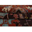 Tapis tribal rustique en laine noué à la main 5 pi 6 po x 7 pi 8 po Oushak