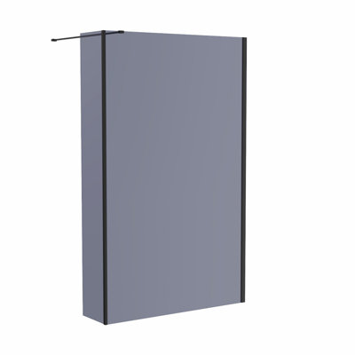 Sophee Walk In Shower Enclosure Wet Room 1000mm Grey Glass Screen with 215mm Flipper Panel