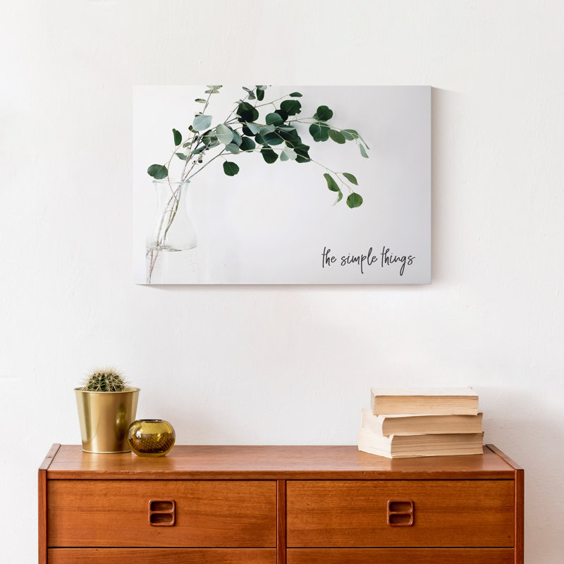 «Eucalyptus Leaves the Simple Things», reproduction d'art sur toile non encadrée