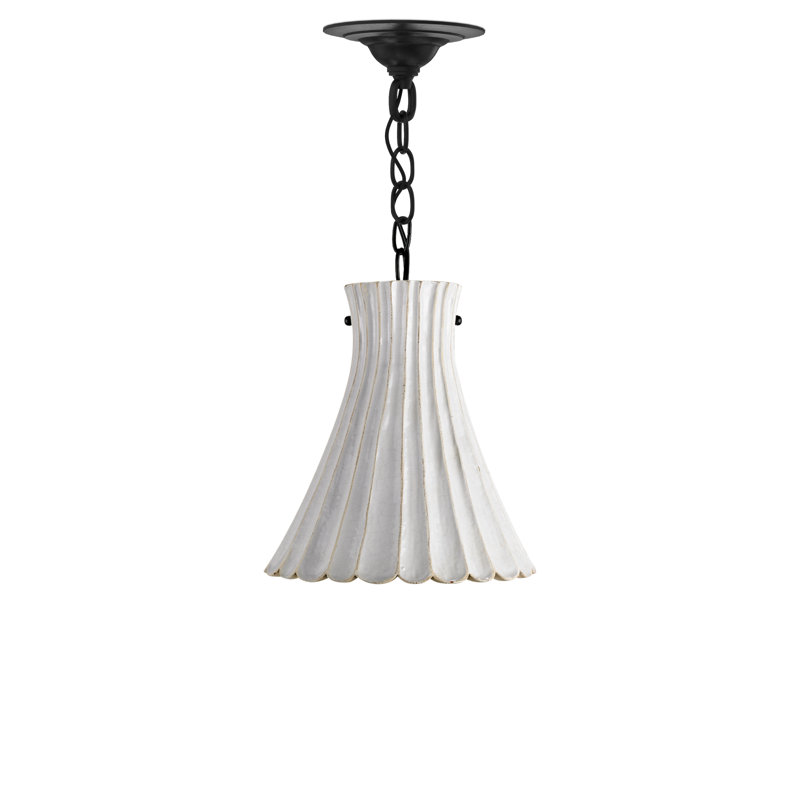 Luminaire suspendu conique à 1 lumière avec accents en fer forgé Jazz