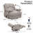  Manual Handle/Lever Recliner Chair with Sturdy Metal Support Frame, Extra Thick Padded Armrest, Chenille Recliner for Living Room, Bedroom, Home Theater-Brown