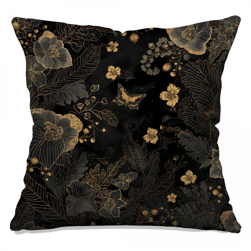 Coussins décoratifs dorés, 20 x 20 pouces