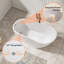 Baignoire de trempage blanche autoportante moderne en acrylique 59 "x 29,5" avec bonde