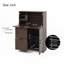 Armoire de bureau pliable 31,5 po - Solution de rangement en noyer