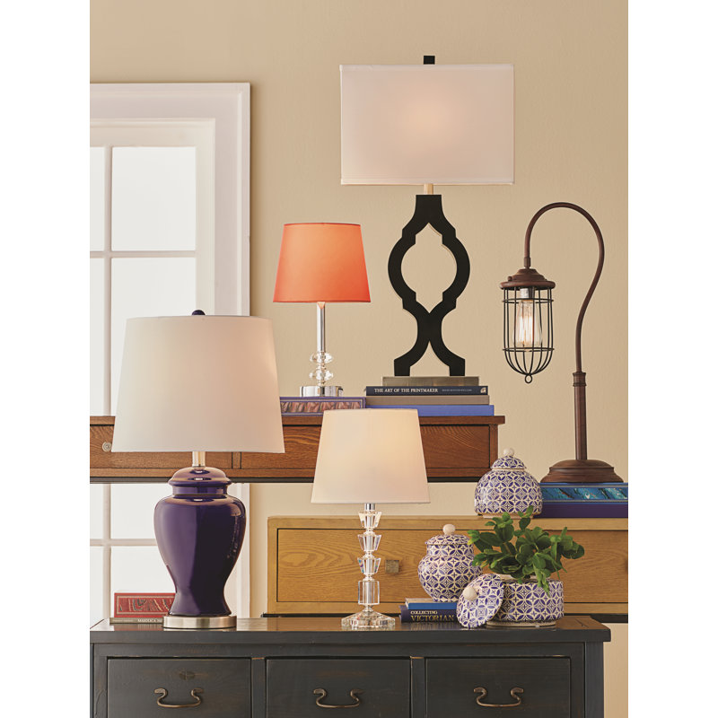 Herendeen Crystal Table Lamp, Orange