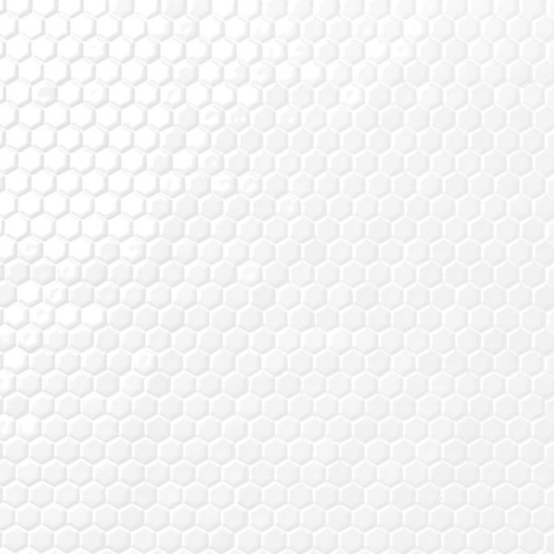 Eden 1" Rimmed Hexagon Polished Porcelain Mosaic Tile, White