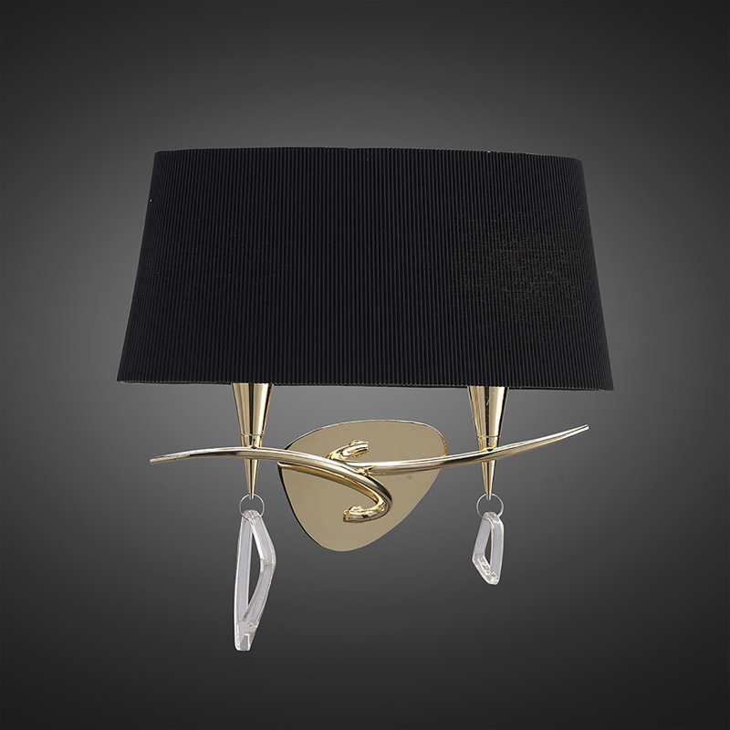 Contrada Armed Sconce, French Gold, Black