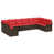 Structure brune / coussin rouge est en rupture de stock sélectionné