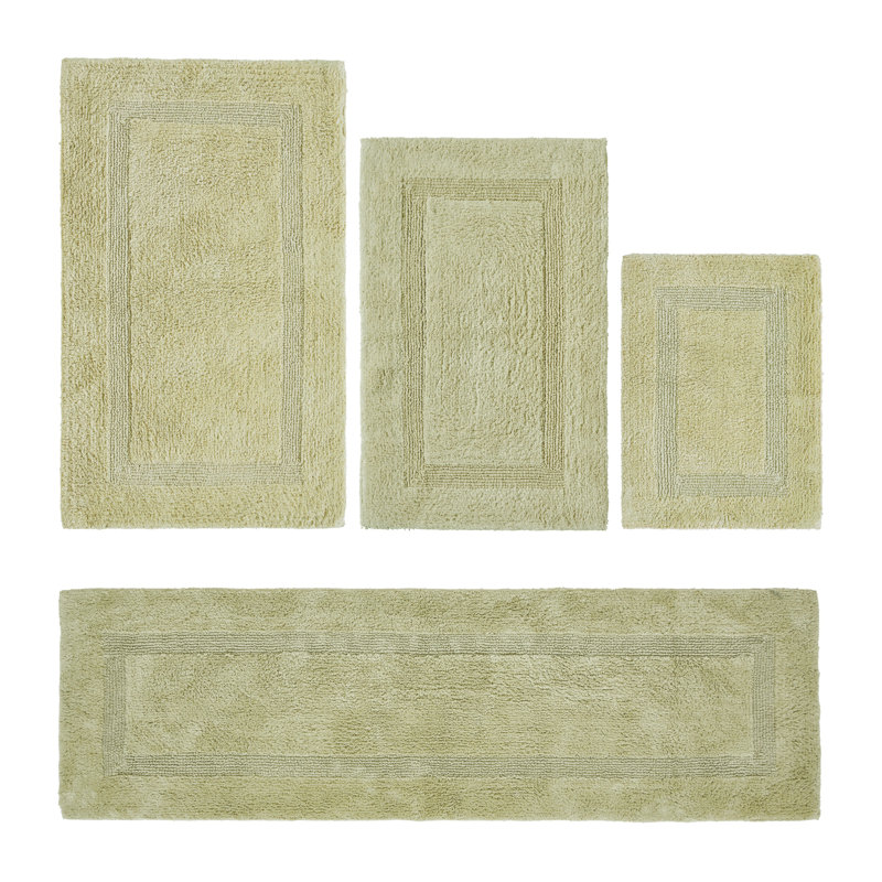 Ensemble de tapis pour salle de bain 100% coton 2370 g / m² Lux, Sauge