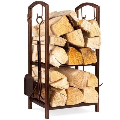 Abhik 17'' W Metal Log Rack