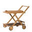 Chariot-bar en bois mobile - 35,70 po de profondeur, naturel, extra espace couleur naturelle, 24,07 de large, rangement