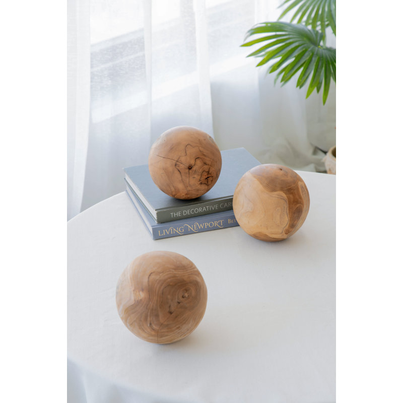 S/3 D5.9x5.9" Teak Ball