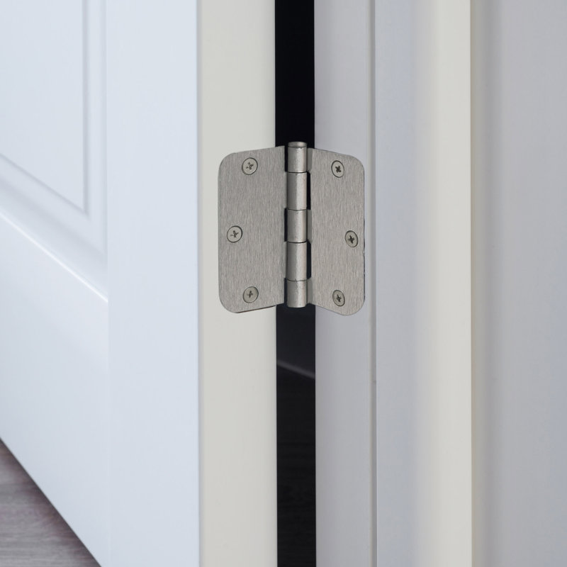 Charnière de porte à roulement à billes H 3,5 po x l 3,5 po, Nickel satiné