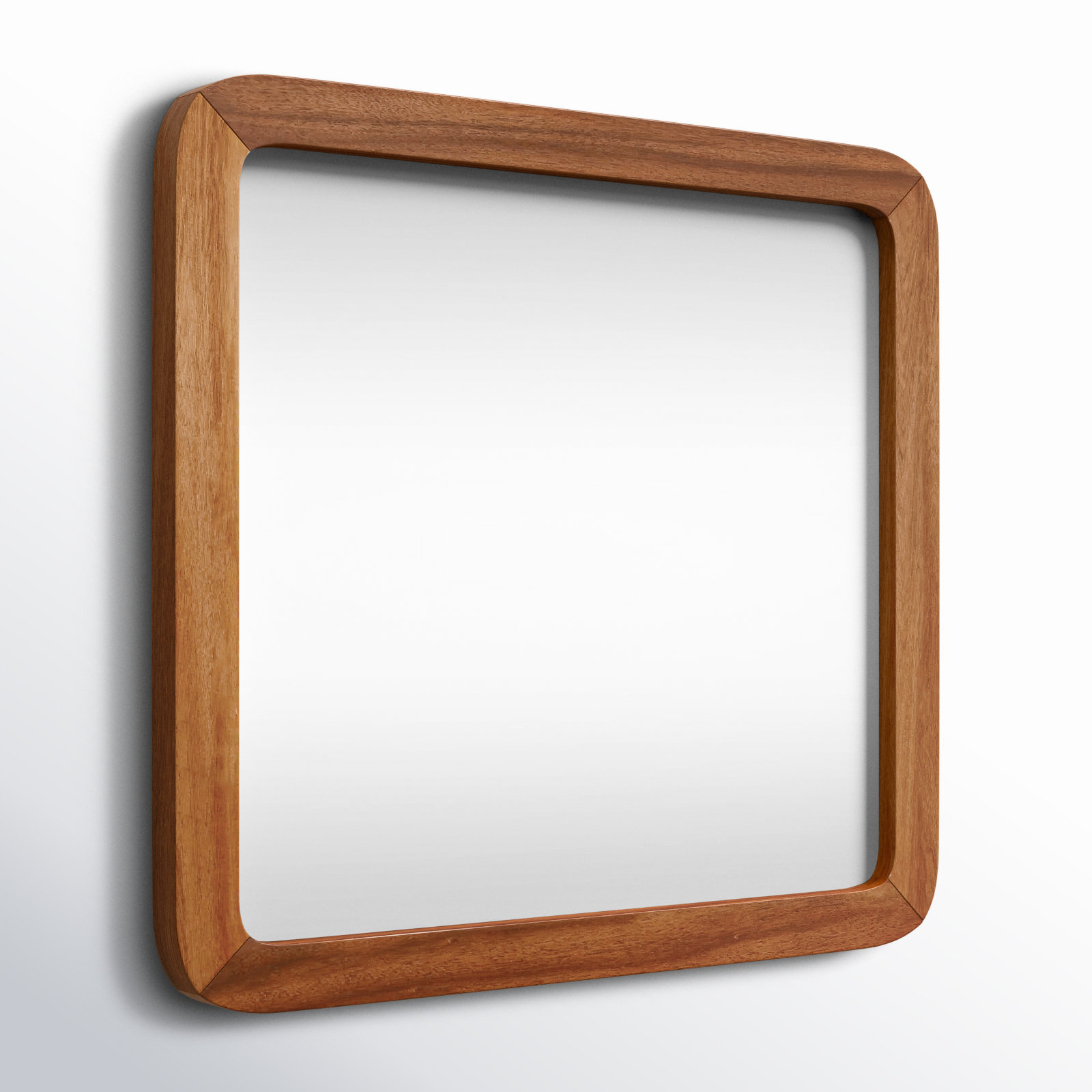 Wrightia 40" Mahogany Accent Mirror, Honey Maple