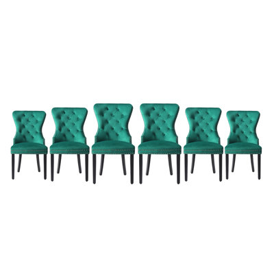 Tufted Velvet Side Chair (Set Of 6)