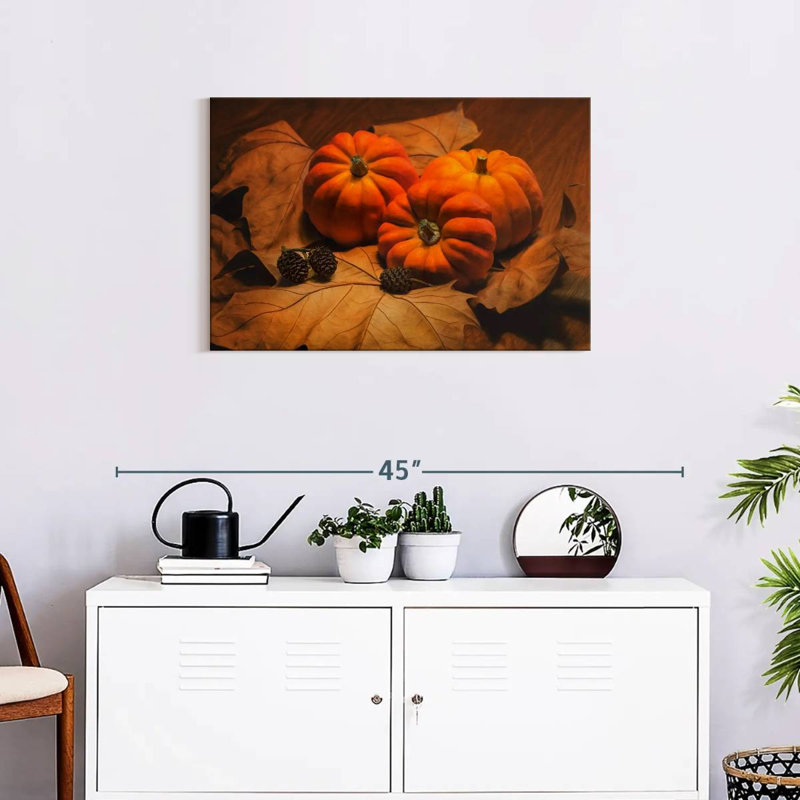 Pommes de pin et citrouilles Yarlin, H 20 po x l 30 po