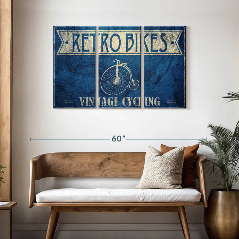 Mehar Retro Bikes Typography, 28" H x 45" W