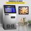 Machine à glaçons commerciale VEVOR 110LB / 24H, machine à glaçons Freestand, avec rangement 29Lbs, plateau à glaçons 5X8, nettoyage automatique