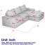 Canapé modulaire en velours côtelé en forme de L de 99 pouces sans os avec trois coussins et un support pour le cou pour la maison, couche éponge à haute résilience à coussin double, densité de rebond lente-2082589212
