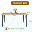 Table de salle à manger moderne de 63 pouces, plateau de table en bois et pieds en fer résistant à la rouille, table de cuisine rectangulaire pour 6 à 8 personnes, design industriel rustique pour la salle à manger, patio (table seulement)