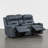 Olathe Genuine Leather Dual Motor Power Reclining Lay Flat Sofa With Power Headrest-172001279