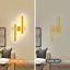 44cm Gold LED Acrylic Wall Sconce with Warm Light 