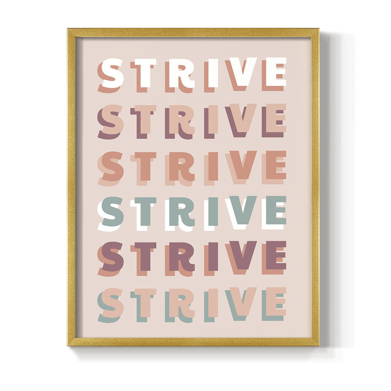 Strive Framed Print - Solid Wood, 14" H x 11" W