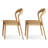 Burlywood Solid back side Chair(Set of 2)