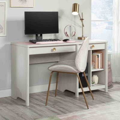 Bureau d'ordinateur avec 2 tiroirs coulissants