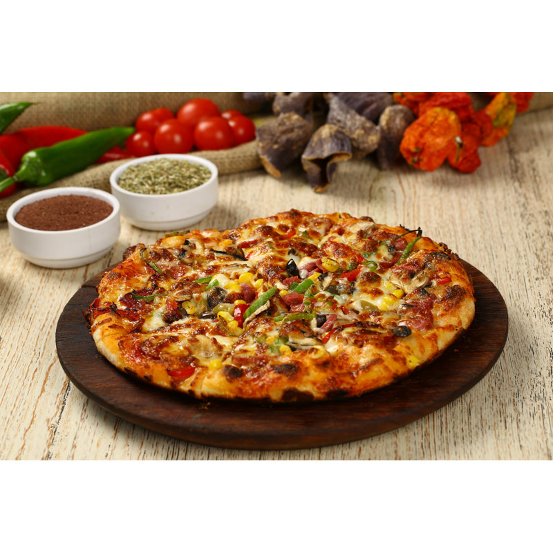 Pizza Pepperoni by myasinirik - Wrapped Canvas Rectangle Print, 30cm H x 46cm W x 3.8cm D