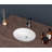 16.5"X13.4" White Ceramic Oval Undermount Bathroom Sink With Overflow