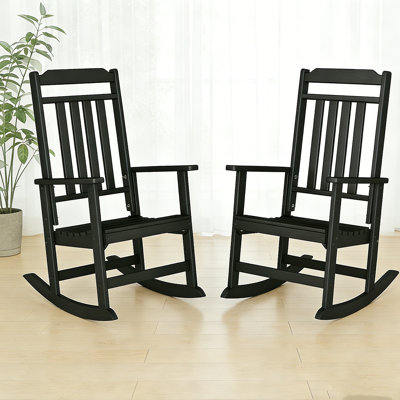 Ensemble de 2 chaises berçantes d'extérieur surdimensionnées