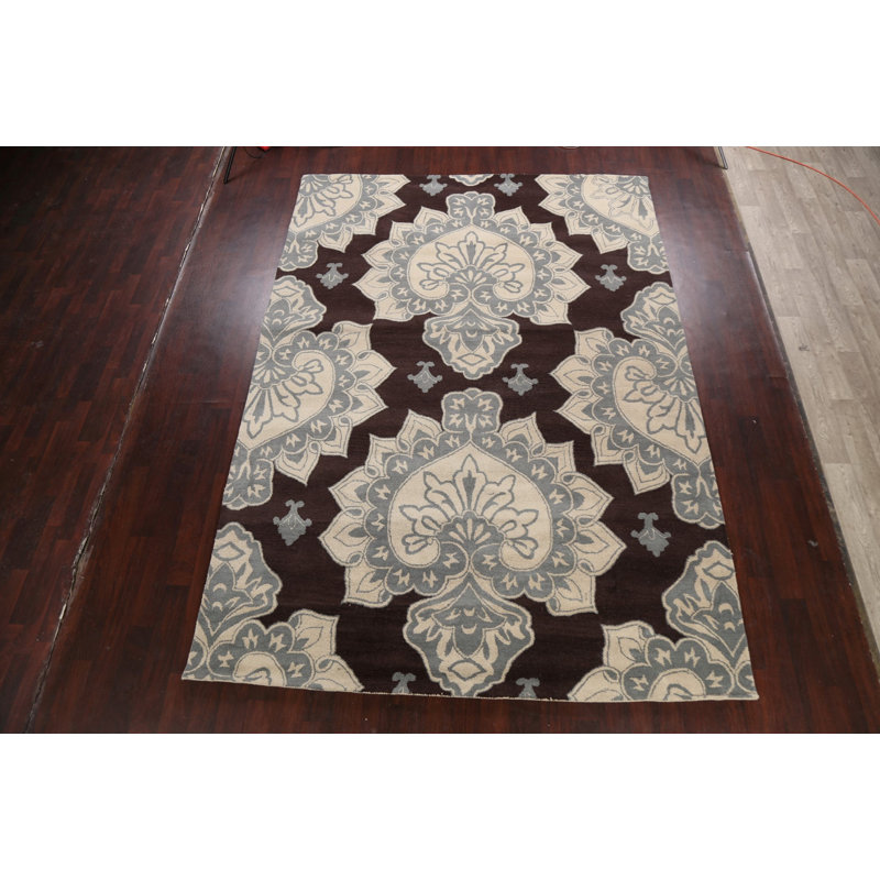 Hanah Wool Damask Indoor Rug