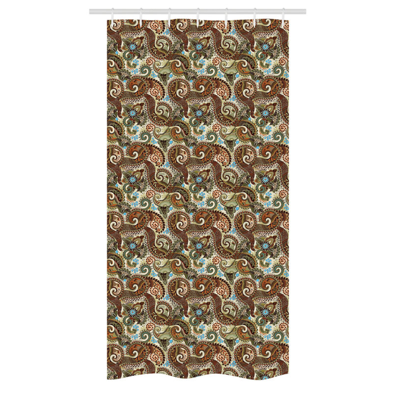 Harrellsville Paisley Shower Curtain with Hooks Included, 72" H x 36" W