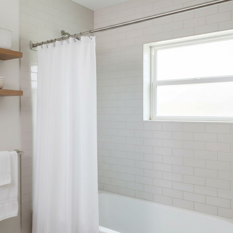 76cm Straight Wall Shower Curtain Pole