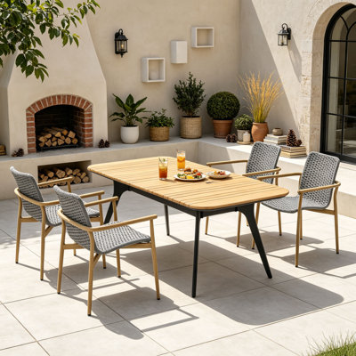 Ensemble repas d'extérieur moderne pour 4 personnes Modern