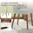 High Back Dining Chair with Ergonomic Curved Back, Padded Seat & Solid Wood Legs-729398864