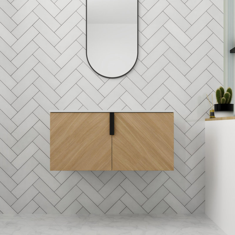 Bathroom Vanity Base In 36 Inch, Floating Bathroom Vanity Base With Soft Close Door