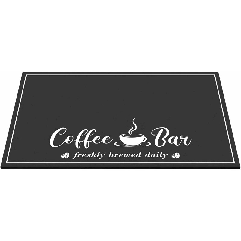 Tapis de café absorbant, noir