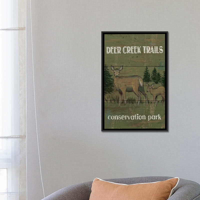 Lodge Lodge, impression sur toile tendue, H 26 po x l 18 po x P 1,5 po, Toile avec cadre noir, Pas de tapis