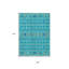 Tapis intérieur / extérieur 3 pi x 5 pi bleu ivoire et or géométrique lavable