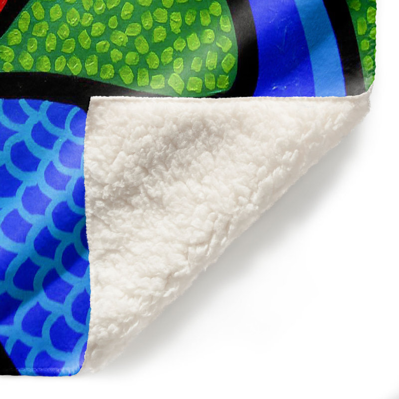 Couverture sherpa doux peacock, l 68 po x L 80 po
