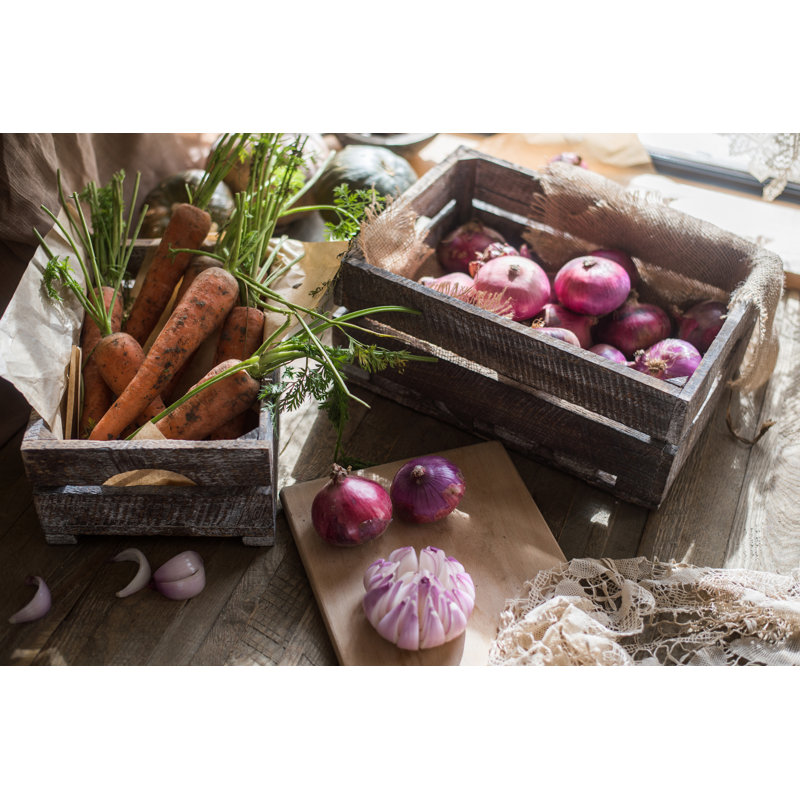 Union Rustic Solid Wood Crate, 5.1" H x 9.1" W x 13.4" D